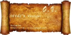 Offák Vivien névjegykártya